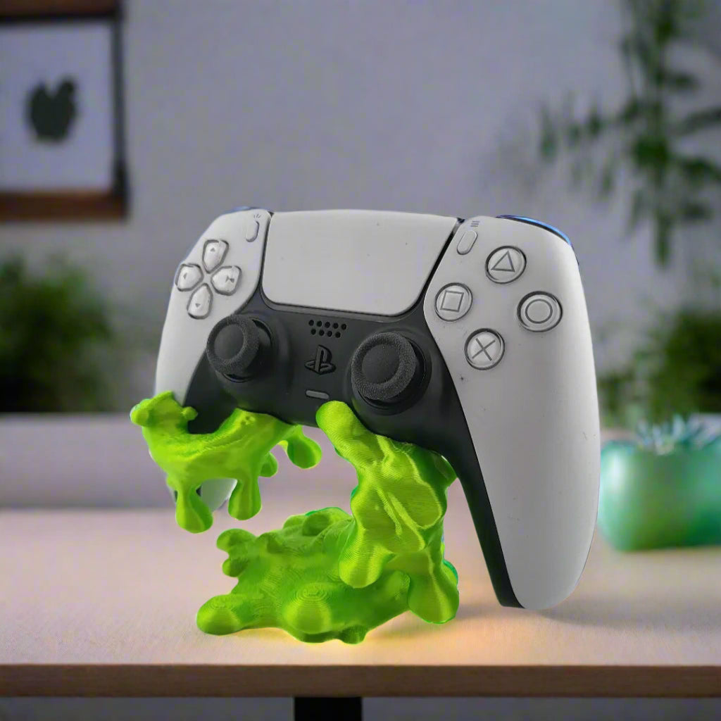 🟢 Slime-Inspired PS5 Controller Stand – Fun & Functional Gaming Accessory 3D Printed In Multiple Color Options🎮