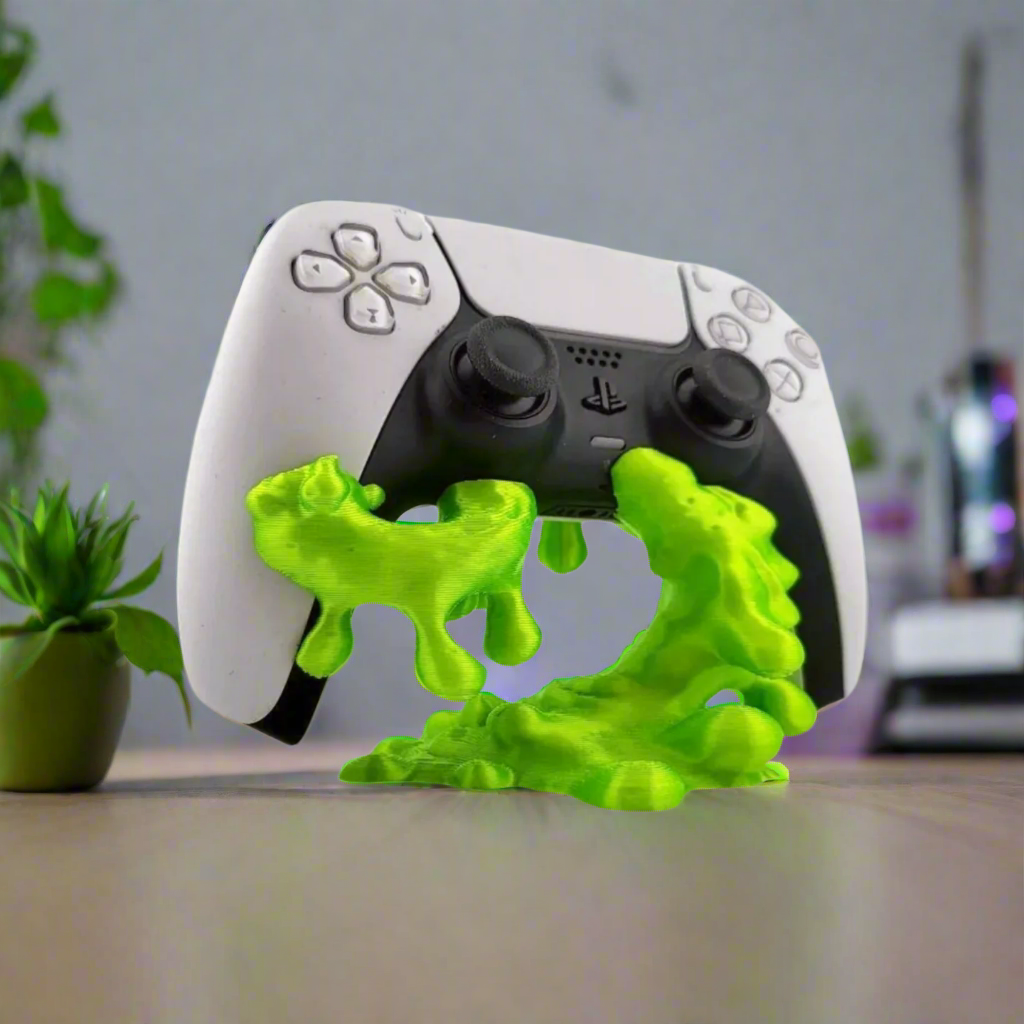 🟢 Slime-Inspired PS5 Controller Stand – Fun & Functional Gaming Accessory 3D Printed In Multiple Color Options🎮
