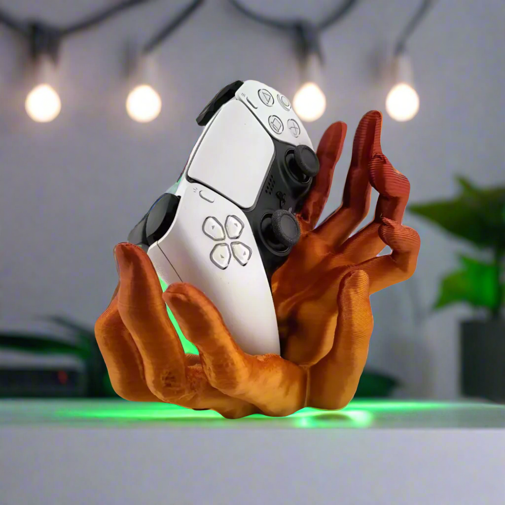 🧟 Zombie Hand PS5 Controller Stand – Creepy & Functional Gaming Decor 3D Printed In Multiple Color Options🎮