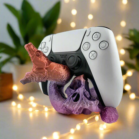 🎮 PS5 Joystick Stand - Snake Skull Design 3D Printed In Multiple Color Options🎮