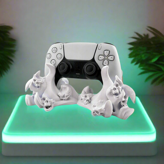 🔥 PS5 Controller Stand – Hell Skull Joystick Holder 3D Printed In Multiple Color Options 🎮