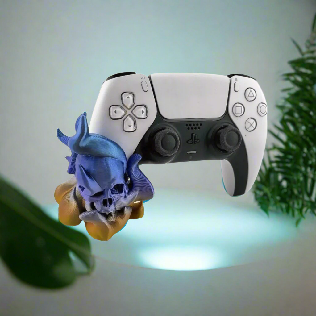 💀 PS5 Controller Stand – Skull Joystick Holder 3D Printed In Multiple Color Options🎮