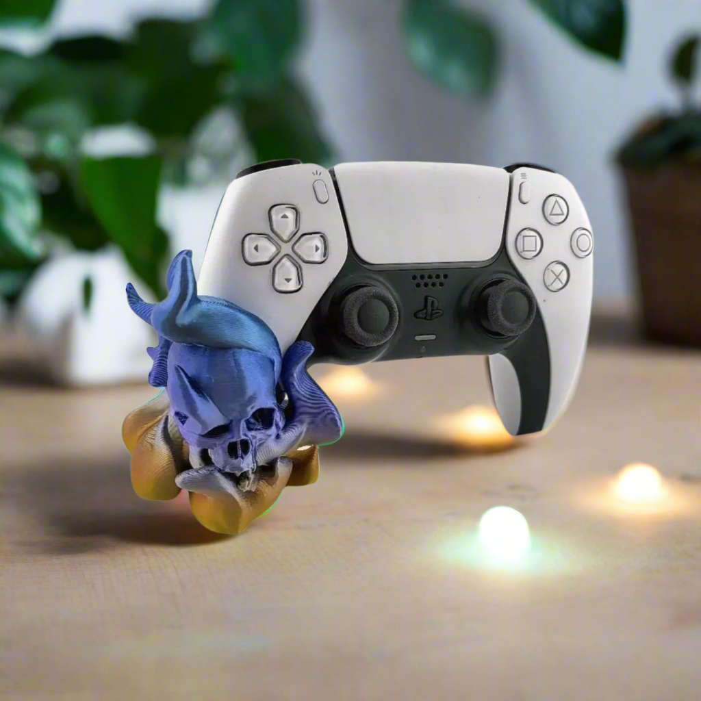 💀 PS5 Controller Stand – Skull Joystick Holder 3D Printed In Multiple Color Options🎮