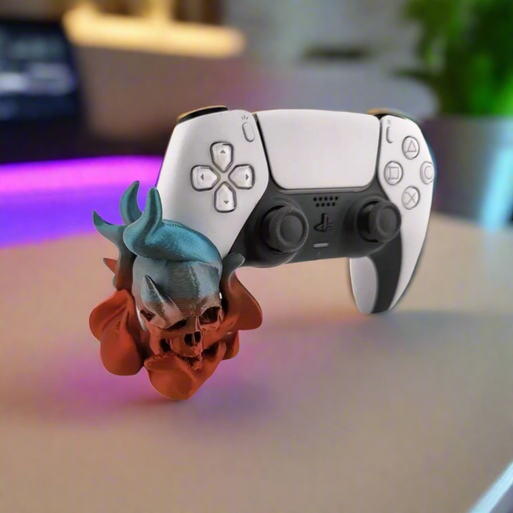 💀 PS5 Controller Stand – Skull Joystick Holder 3D Printed In Multiple Color Options🎮