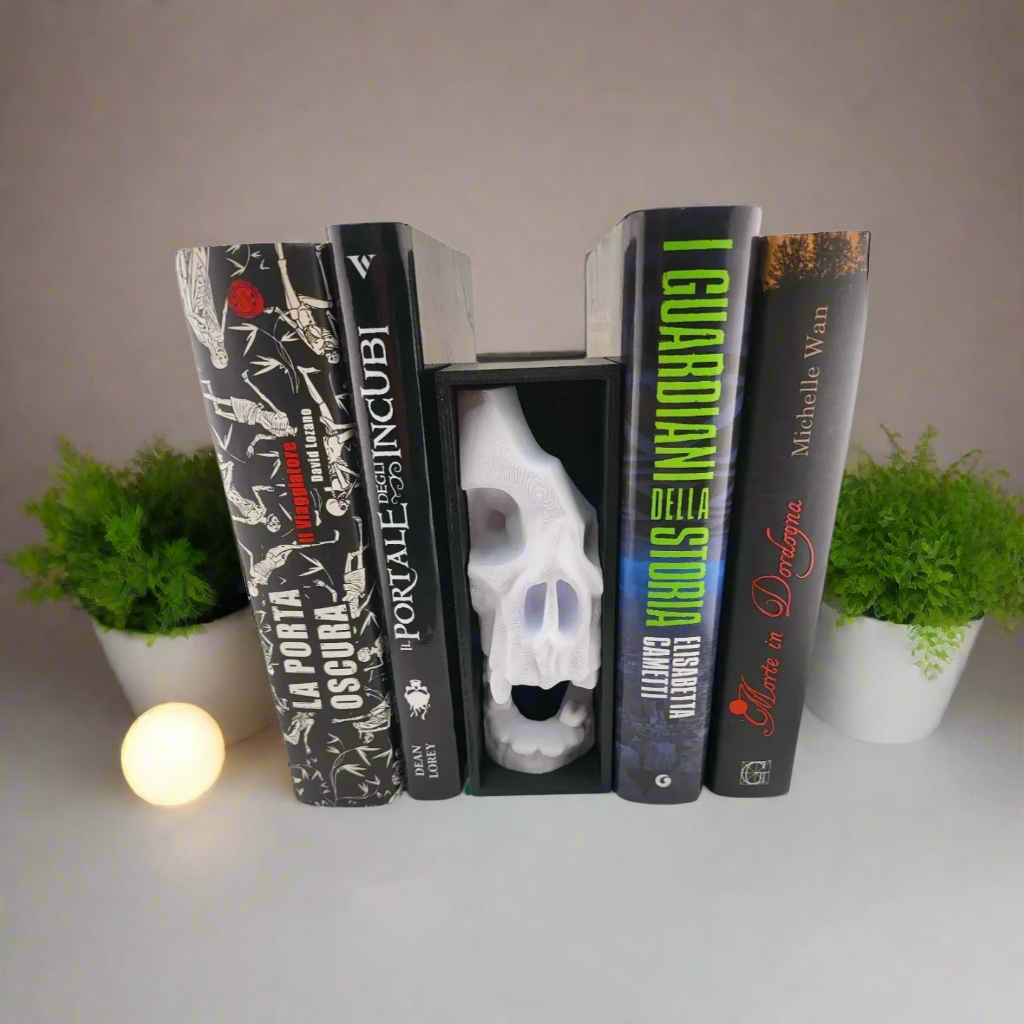 📚 Book Nook – Broken Skull Design | 50+ Colors | 3D Printed