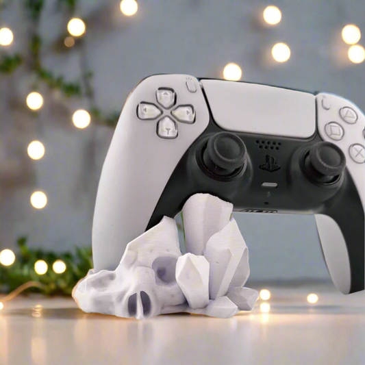 🎮 PS5 Controller Stand – Skull Crystal Design 3D Printed In Multiple Color Options🎮
