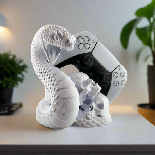 🎮 Controller Stand PS5 Holder – Snake & Skull Design 3D Printed In Multiple Color Options🎮