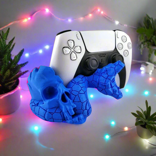 🐍 Snake Skull PS5 Controller Stand – Bold & Gothic Gaming Display 3D Printed In Multiple Color Options🎮