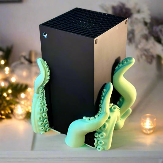 🐙 Tentacle Xbx Console Holder Whimsical & Functional Gaming Accessory 3D Printed In Multiple Color Options🎮
