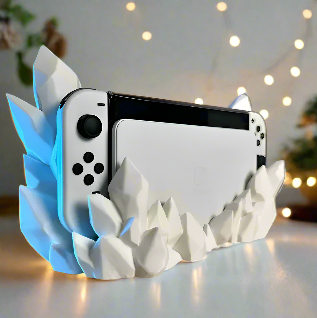 💎 Crystal Dock – Magical Stand for Switch Oled 3D Printed In Multiple Color Options🎮