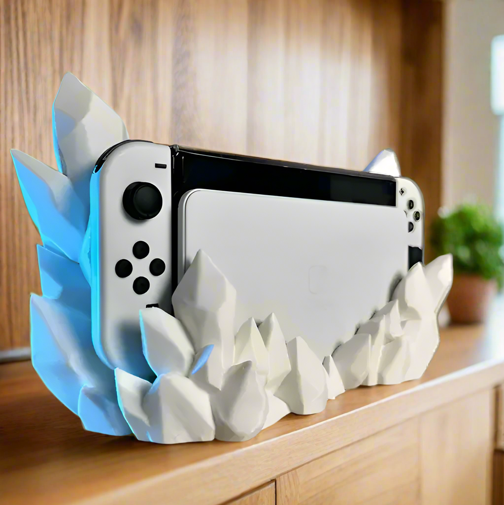 💎 Crystal Dock – Magical Stand for Switch Oled 3D Printed In Multiple Color Options🎮