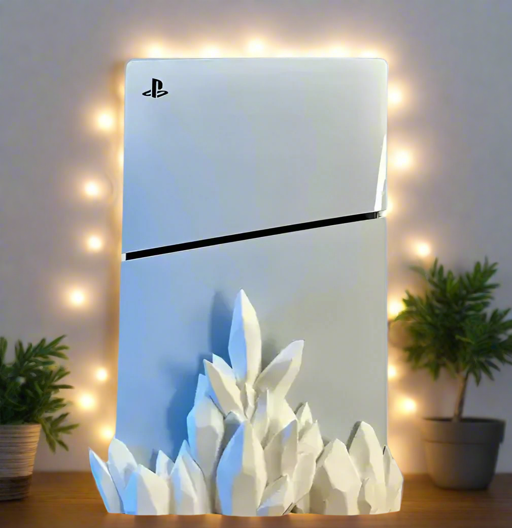 💎 Crystal Dock – Elegant Stand for PS5 Slim Digital Edition🎮 | 50+ Colors | 3D Printed