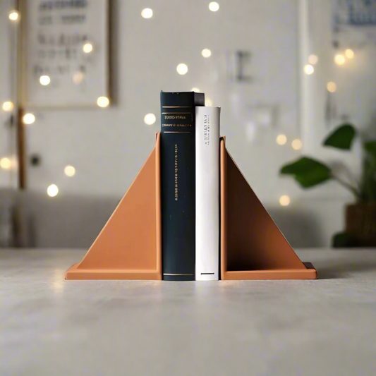 📚 Minimalist Geometric Bookend – A Modern Touch for Your Shelves 3D Printed In Multiple Color Options