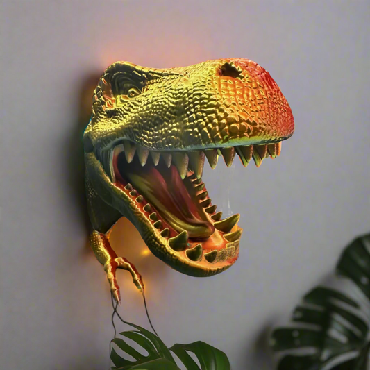 🦖 T-Rex Dinosaur Head Wall Mount Hanger – Fierce & Functional Decor  3D Printed In Multiple Color Options🎮🎧