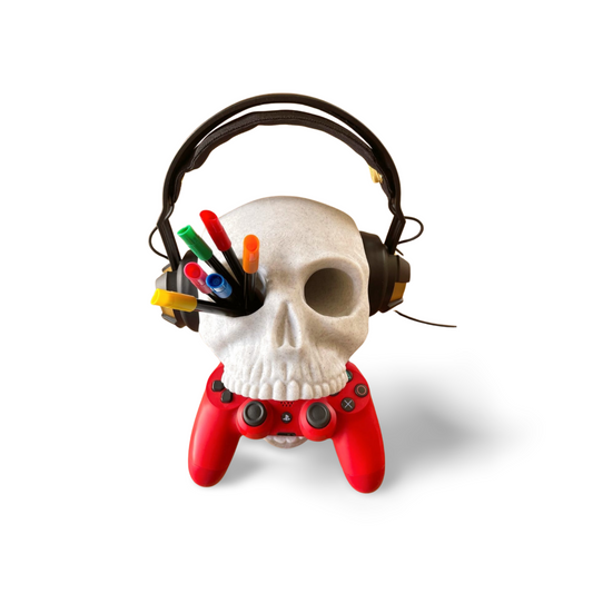 💀 Skull Multi-Holder – Bold Organizer for Controllers, Headphones & More 🎮🎧🖊️ | 50+ Colors | 3D Printed