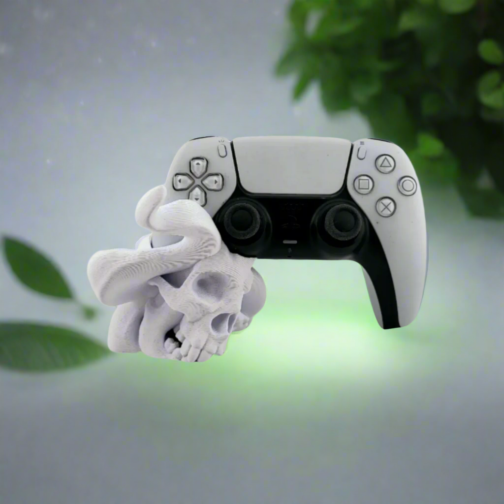 💀 Smoke Skull PS5 Controller Stand – Bold & Edgy Gaming Accessory 3D Printed In Multiple Color Options🎮