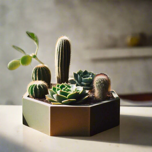 🌟 Octagonal Planter – Modern Elegance for Your Indoor Garden | 6" Pot for Cacti or Succulent Pot 3D Printed In Multiple Color Options