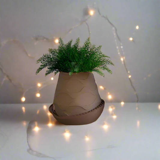🪴 Minimalist Geometric Planter – Modern Waved-Line Design for Succulents & Small Plants 3D Printed In Multiple Color Options
