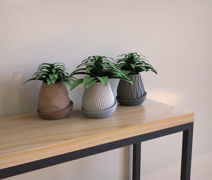 🌿 Minimalist Geometric Planter – Crossed Lines Design for Modern Spaces | Customizable | 50+ Colors | 3D Printed