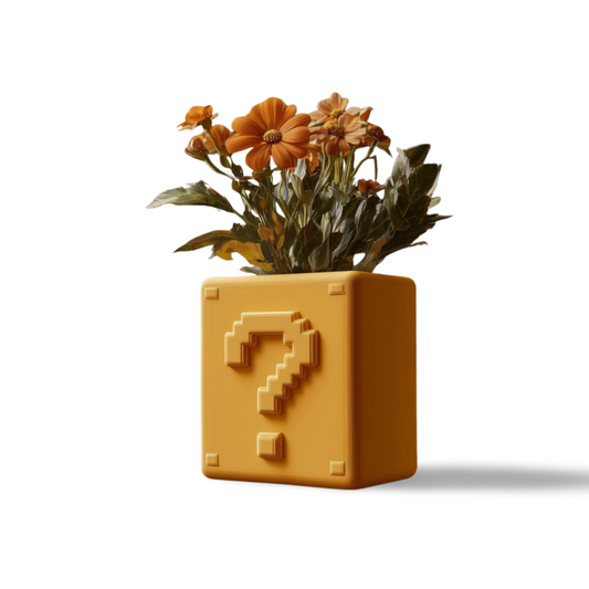 Question Block Planter – Retro Gaming-Inspired Plant Holder | Customizable | 50+ Colors | 3D Printed