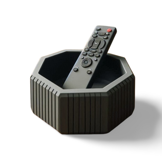 Modern Hexagon Remote Control Holder | Space-Saving Design | Customizable Colors 50+ Options