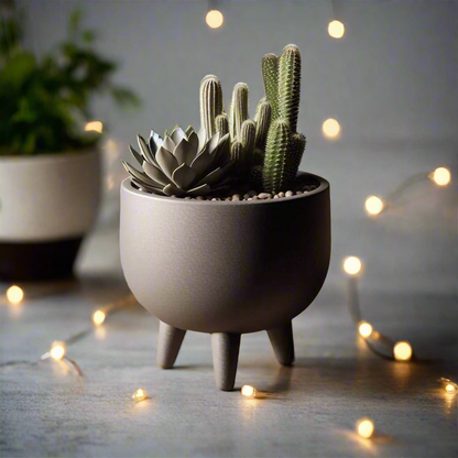 Mid-Century Modern Planter with Feet | 56 Color Options | 3D Printed