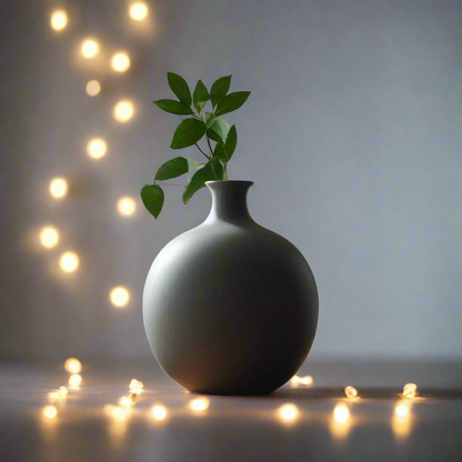 Large, Round, And Minimalist Vase | Customizable | 59 Color Options | 3D Printed