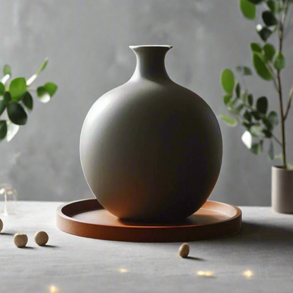 Large, Round, And Minimalist Vase | Customizable | 59 Color Options | 3D Printed