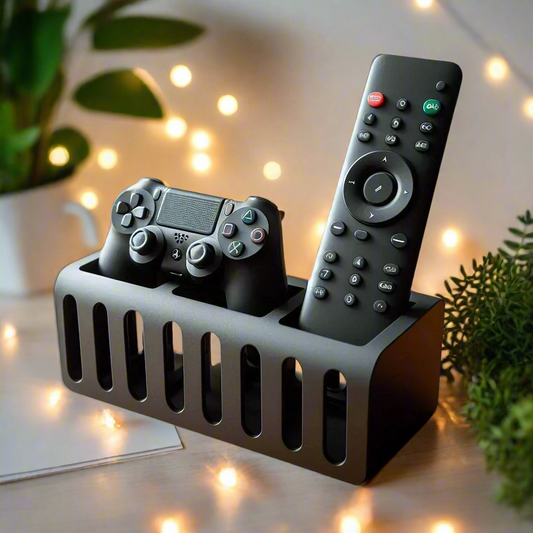📺 Modern Remote Control Holder – Sleek Organizer for Remotes, Gadgets & More 3D Printed In Multiple Color Options✨