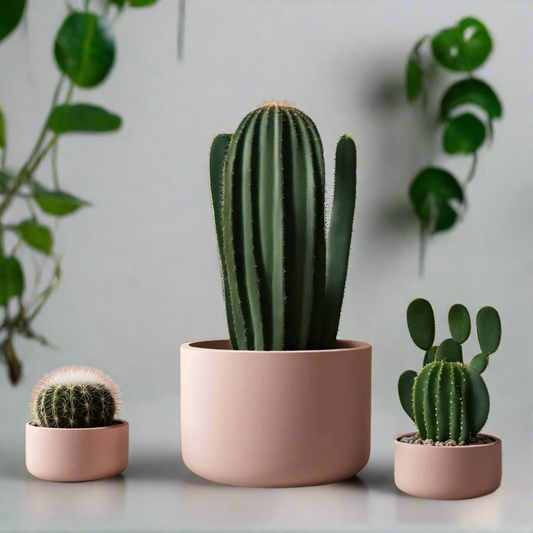 🌵 Cacti Planter Set Trio – Minimalist Style Meets Plant-Lover Function 3D Printed In Multiple Color Options