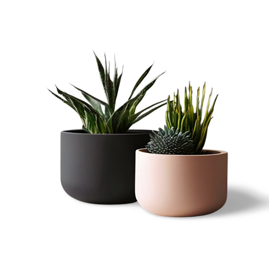 🌿 Minimalist Round Planter Set – Modern Style for Your Indoor Garden | Customizable | 50+ Colors | 3D Printed