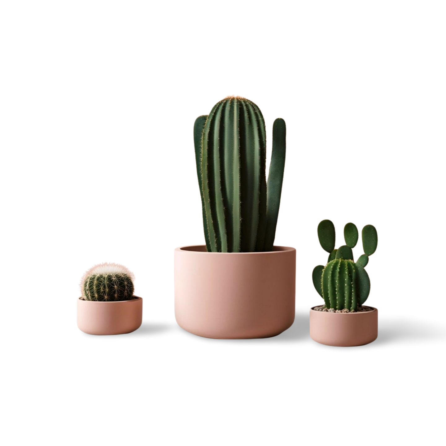🌵 Cacti Planter Set Trio – Minimalist Style Meets Plant-Lover Function 3D Printed In Multiple Color Options