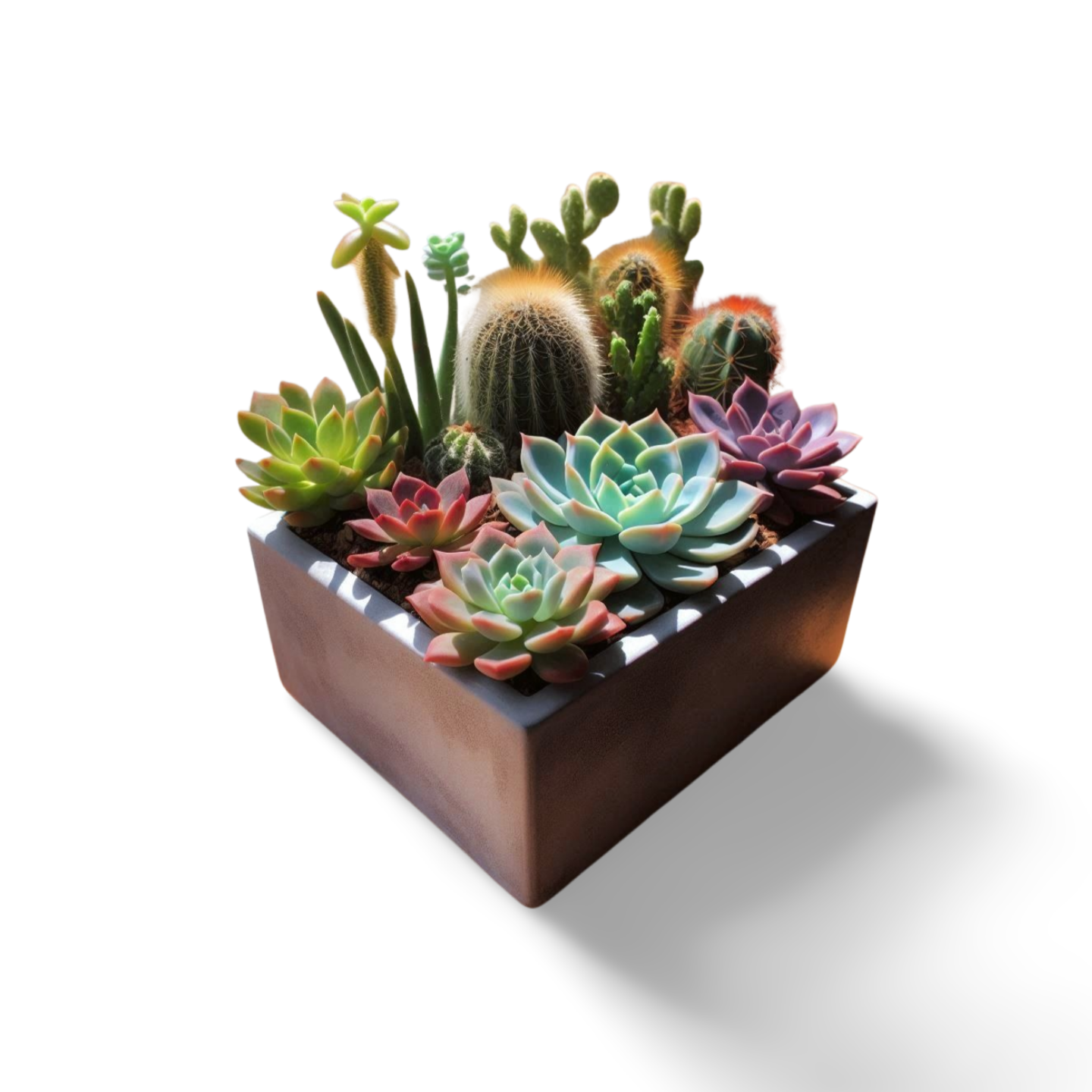 🌵 Square Succulent Planter – Modern Minimalism for Your Greenery 3D Printed In Multiple Color Options