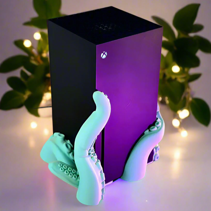 🐙 Tentacle Xbx Console Holder Whimsical & Functional Gaming Accessory 3D Printed In Multiple Color Options🎮