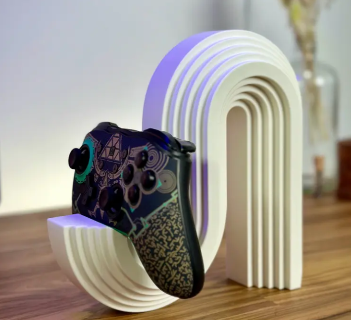 🌊 Modern Wave Controller Stand – Sleek & Versatile Holder 🎮 | 50+ Colors | 3D Printed