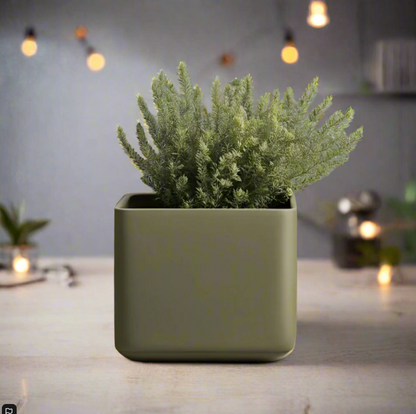 ⬛ Minimalist Cube Planter – Modern Elegance for Small Plants | Customizable | 50+ Colors | 3D Printed