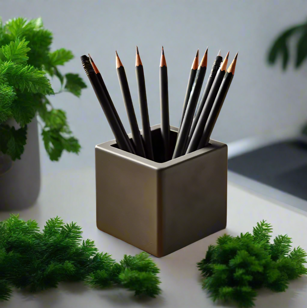 ✏️ Modern Ribbed Pencil Holder – Stylish Organizer for Your Desk Essentials 3D Printed In Multiple Color Options🖋️✨