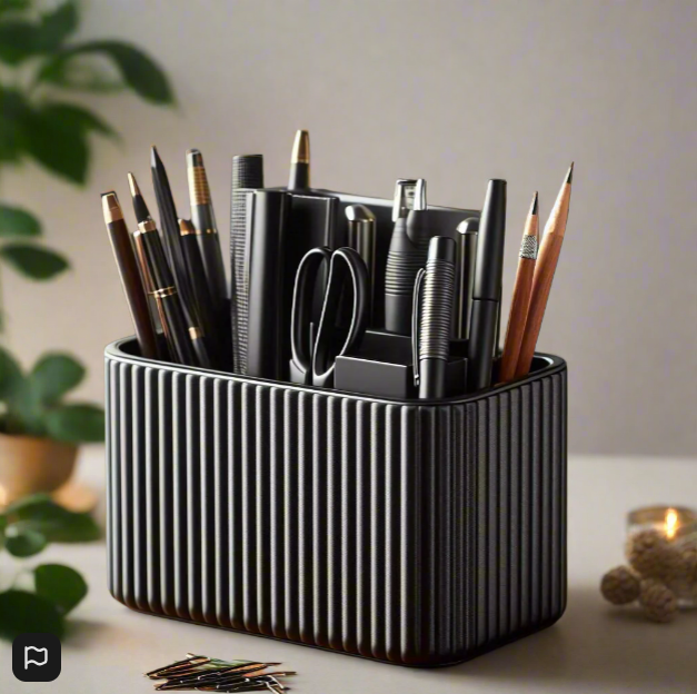 🗂️ Ribbed Design Office Organizer – Textured Elegance for a Tidy Workspace 3D Printed In Multiple Color Options✏️✨