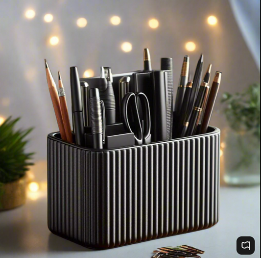 🗂️ Ribbed Design Office Organizer – Textured Elegance for a Tidy Workspace 3D Printed In Multiple Color Options✏️✨