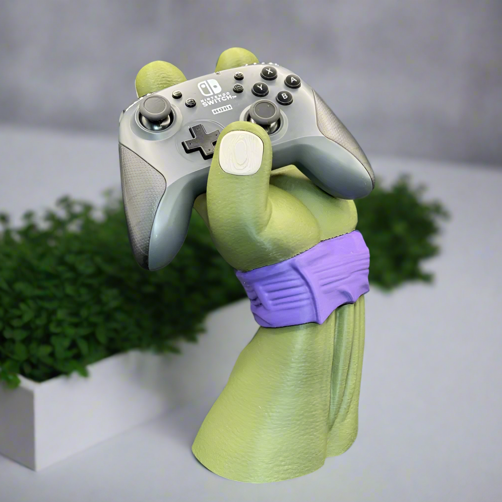 🐢 Turtle Hero-Inspired Controller & Headphone Holder – Ninja Desk Organizer for Gamers 3D Printed In Multiple Color Options🎮