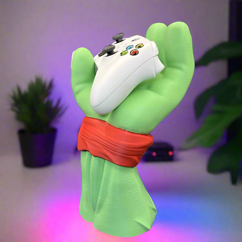 🐢 Turtle Hero-Inspired Controller & Headphone Holder – Ninja Desk Organizer for Gamers 3D Printed In Multiple Color Options🎮