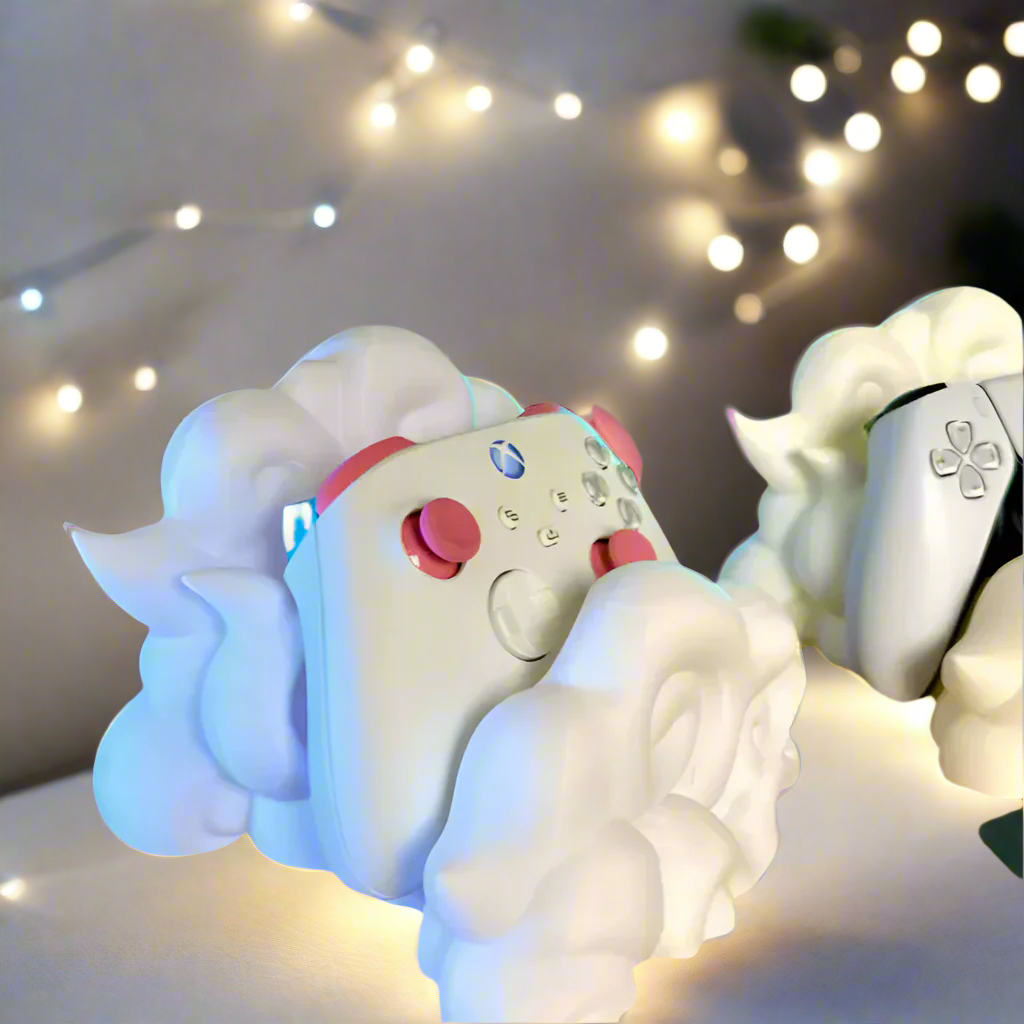 ☁️ Cloud Controller Stand – Whimsical & Functional Gaming Accessory PS, PS5, Switch & Xbx 3D Printed In Multiple Color Options 🎮