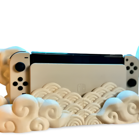 🌸 Japanese Cloud Dock Decor – Stylish Stand for Nintendo Switch 🎮 | 50+ Colors | 3D Printed