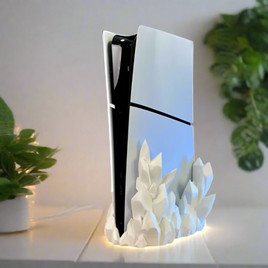 💎 Crystal Dock – Elegant Stand for PS5 Slim Digital Edition🎮 | 50+ Colors | 3D Printed