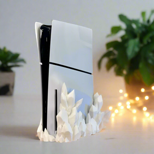 💎 Crystal Dock – Elegant Stand for PS5 Slim Disk Edition 3D Printed In Multiple Color Options🎮