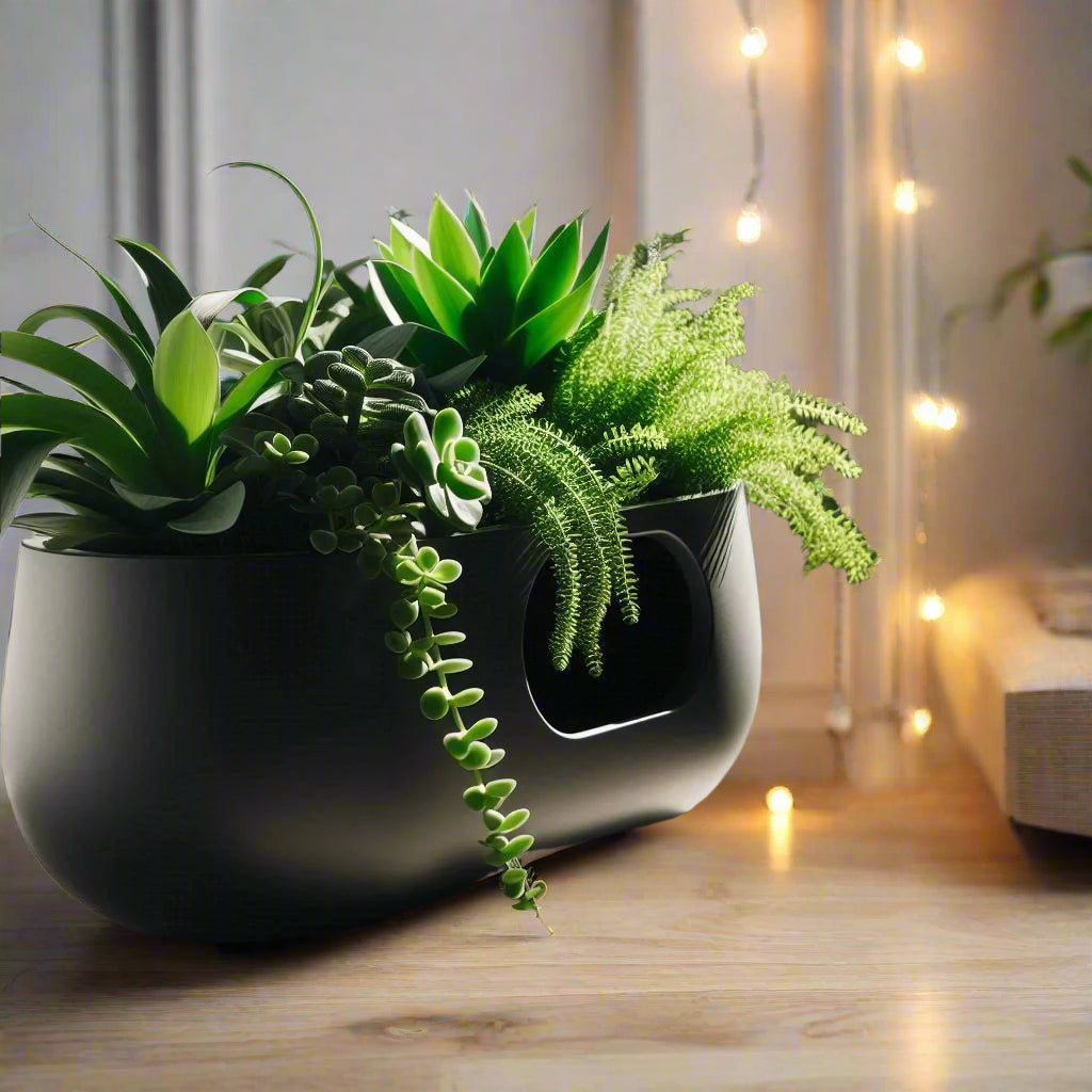 🌿 Self-Watering Geometric Planter – Modern Design for Effortless Indoor Gardening 3D Printed In Multiple Color Options