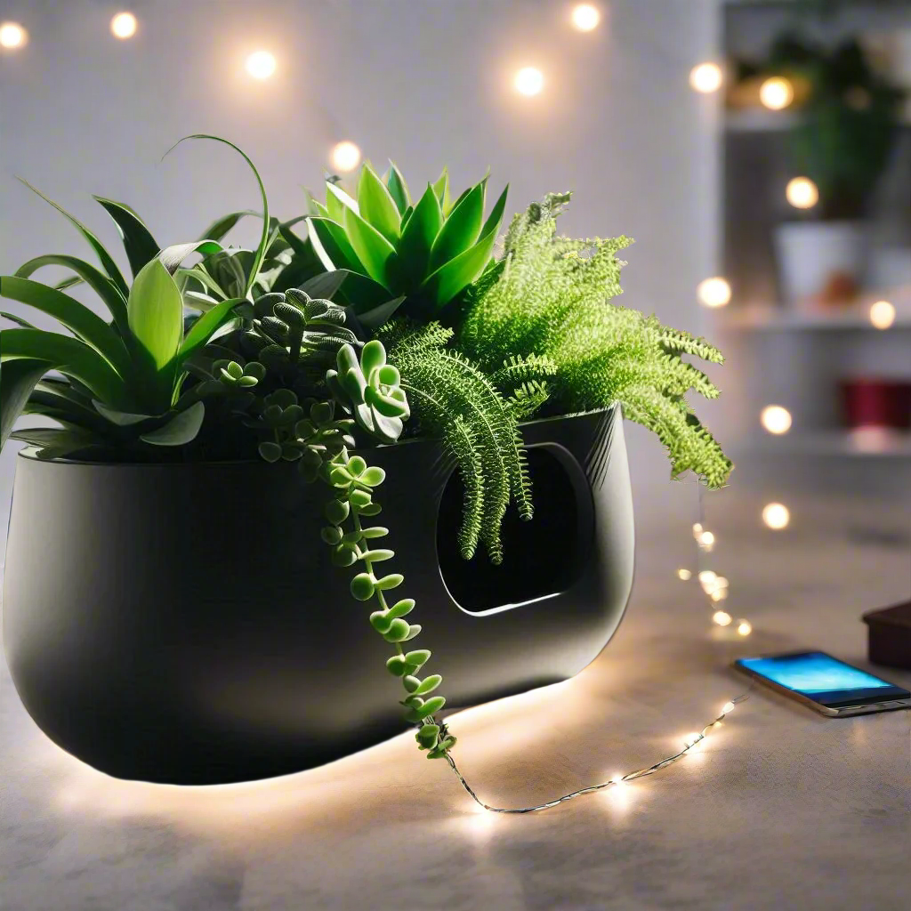 🌿 Self-Watering Geometric Planter – Modern Design for Effortless Indoor Gardening 3D Printed In Multiple Color Options