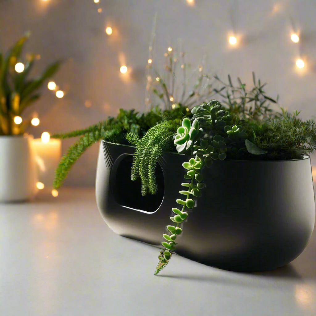 🌿 Self-Watering Geometric Planter – Modern Design for Effortless Indoor Gardening 3D Printed In Multiple Color Options
