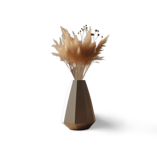 🔷 Minimalist Decagonal Vase – Modern Geometric Décor | Customizable | 59 Color Options | 3D Printed