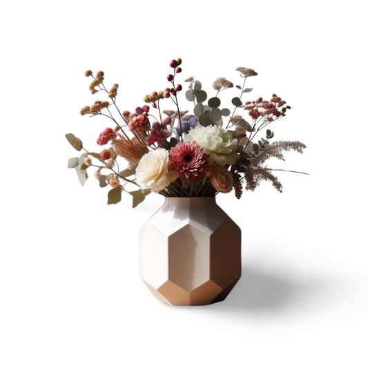 Modern Octagonal Vase, Minimalist Geometric Décor | Customizable | 50+ Colors | 3D Printed